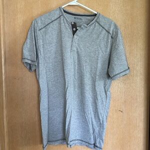 Michael Brandon Light Gray Henley Shirt